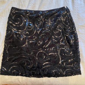 Urban Outfitters (Silence +Noise)  Black Sequin Mini Skirt Size 4 NWT